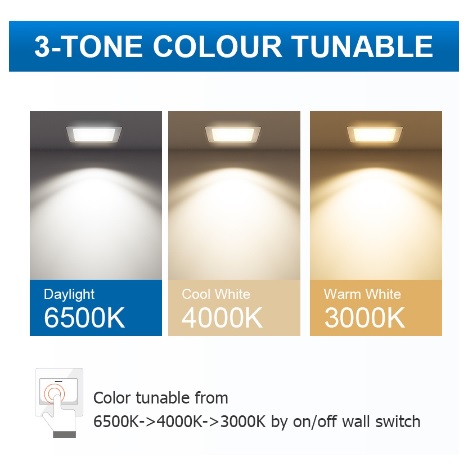 Megaman LED 3-Tone Downlight color temperature