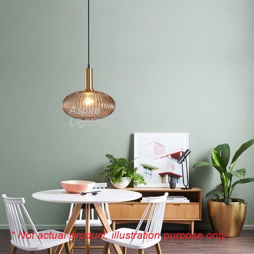 pendant light hanging lighting - hayley at round dining table