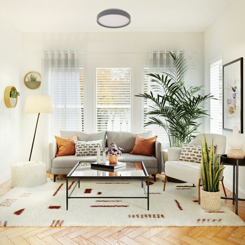 Round LED Ceiling Light Orion Grey for bedroom living room bathroom kitchen_1