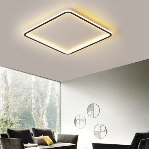 LED Ceiling light square sleek in living