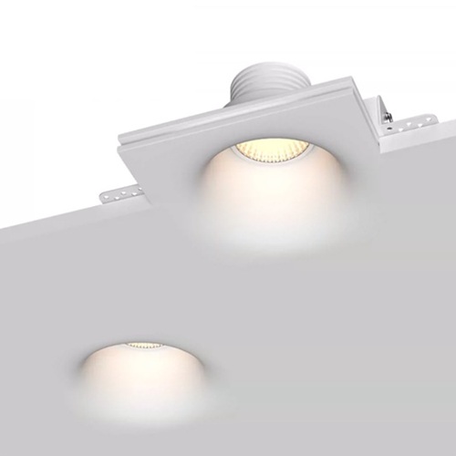 illustration gypsum recessed downlight installed in false ceiling.