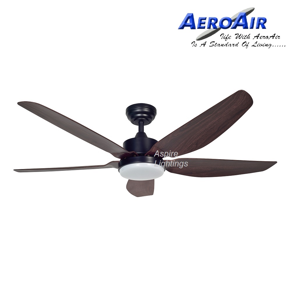 Aeroair AA528i 5 Blades Ceiling Fan LED Light Black Frappe