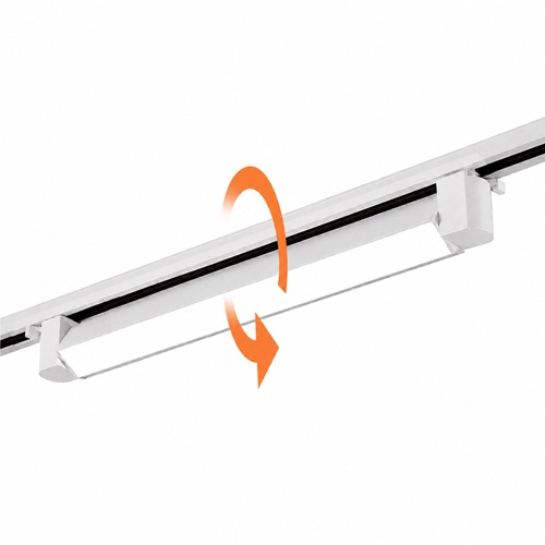 White Linear Track Lighting with tiltable LED bar
