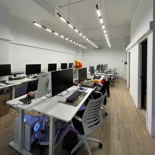 Linear Track Light black for office lighting