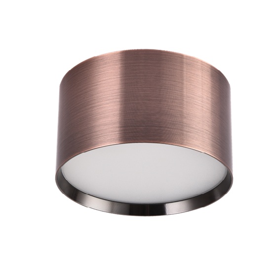 LED Ceiling Light Round Circular Cylinder 2033 – Antique Rose Gold 22W Surface Mount Antique rose gold round LED ceiling light with cylindrical design, hairline finish, surface mounted, 22W built-in LED, modern home lighting
