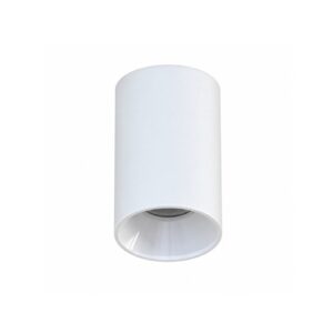 Astra white surface mount cylinder downlight with deep-set glossy white inner reflector