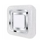 Kristal small square toilet ceiling light with crystal glitter effect
