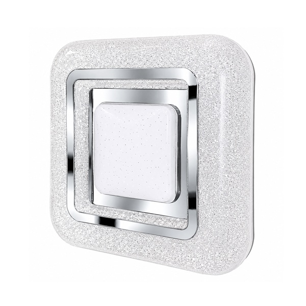 Kristal small square toilet ceiling light with crystal glitter effect