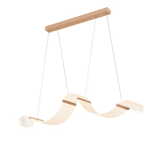 LED Pendant Light Wave Rose Gold with Acrylic