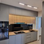 linear track light installed in HDB BTO kitchen