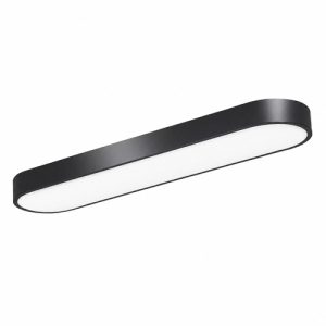 black rectangle kitchen ceiling light with slim LED design