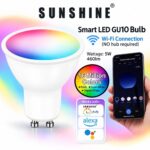 Sunshine Smart LED GU10 Bulb with WiFi connection, mobile app and voice assistant compatibility