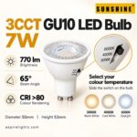 Sunshine LED GU10 Bulb 7W selectable CCT