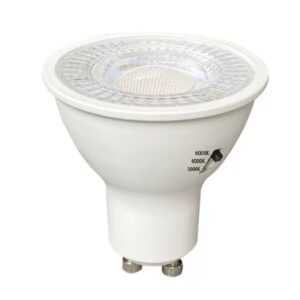 LED 7W GU10 bulb with selectable 3CCT built-in switch