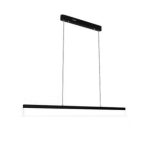 Slim Linear Pendant Light in black.