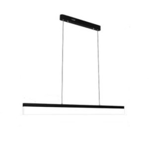 Slim Linear Pendant Light in black.