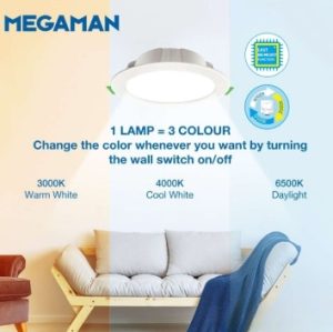 Megaman LED Downlight Tri Tone Lighting – Round