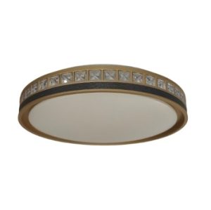 Round LED Ceiling Light – Kris Black Gold 50cm