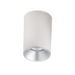 White silver ceiling spotlight with GU10 bulb holder