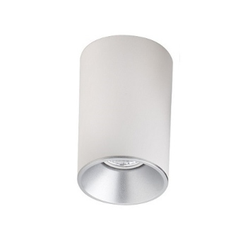 White silver ceiling spotlight with GU10 bulb holder