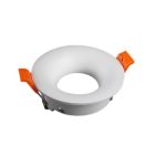 Matt white halo downlight fitting without a light source