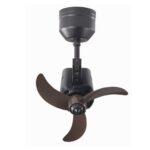 Bestar Dino Corner Fan Black with Mocha Blades