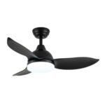 Black Bestar Raptor Ceiling fan with Light