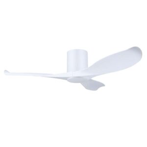 Point One Gust white hugger ceiling fan with six blades, without LED light