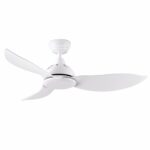 White Bestar Raptor Ceiling fan without Light
