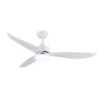 White Bestar Razor Ceiling Fan with LED Light