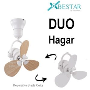 Bestar Duo Hagar Corner Fan White Light Wood