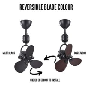 Corner Fan Bestar Duo Black Dark Wood