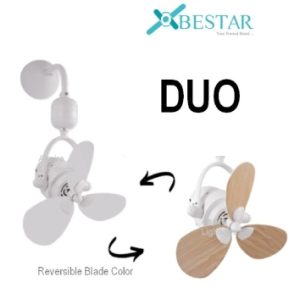 Corner Fan Wall Mount Bestar Duo White Light Wood