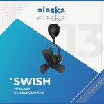 alaska corner fan swish black dc bedroom fan