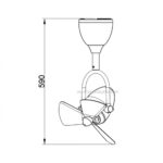 Alaska Swish Corner Fan height diagram