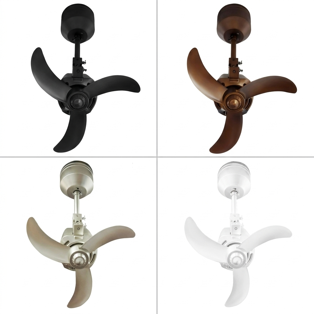 Mowe Atlas Corner Fan Ceiling Mount Colours Mowe Atlas corner fan ceiling mount in black bronze silver and white colour options