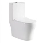 Aalto AL8090 white one piece toilet bowl with Double Vortex flushing and Geberit system.