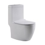 Baron W898 white one piece toilet bowl with Tornado flushing system.