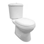 Baron W203A white two piece toilet bowl wash down closet.