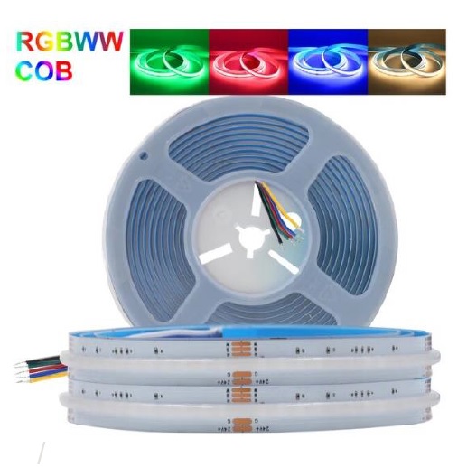 COB LED Strip Light RGBW 24V 10m Roll LED Strip Lights RGBW COB 24V with warm white 3000K, 10m roll