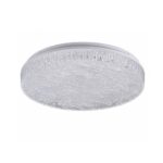 Crystaline round crystal ceiling light without centre chrome accent on white background