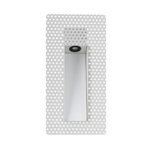 Scala Frameless Recessed Step Light – White Rectangle Scala frameless recessed step light white rectangle front view aluminium