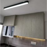 Rectangle kitchen ceiling light installed on HDB BTO ceiling