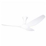 Point One Typhoon IV RS designer white ceiling fan showing models with and without integrated light kits.