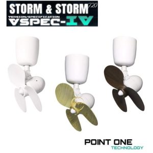 Point One Storm Ceiling Corner Fan White Series