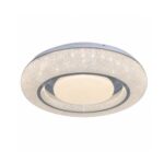 Kristal round crystal effect ceiling light illuminated