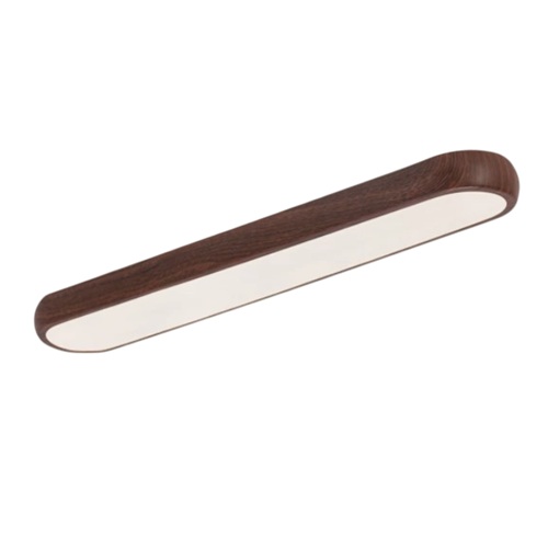 Modern walnut ceiling light with dark wood grain frame