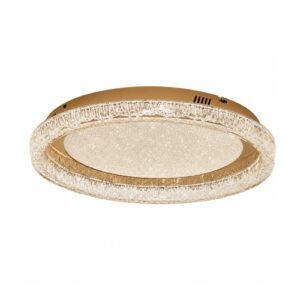 Moonstone luxury crystal ceiling light in rose gold with circular crystal-effect acrylic detailing
