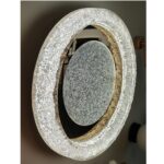 Moonstone rose gold luxury crystal ceiling light illuminated with shimmering centre