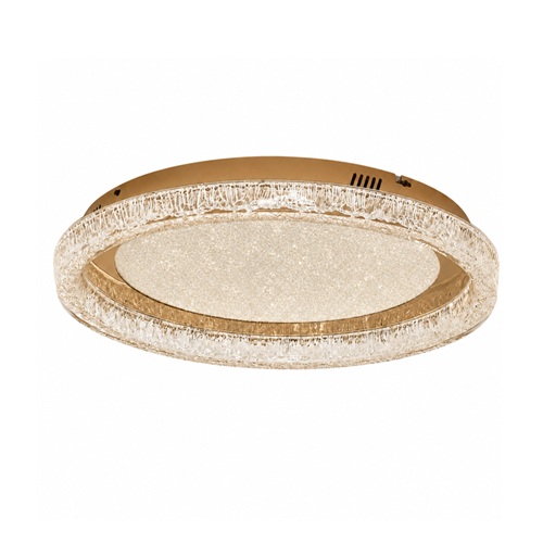 Moonstone luxury crystal ceiling light in rose gold with circular crystal-effect acrylic detailing
